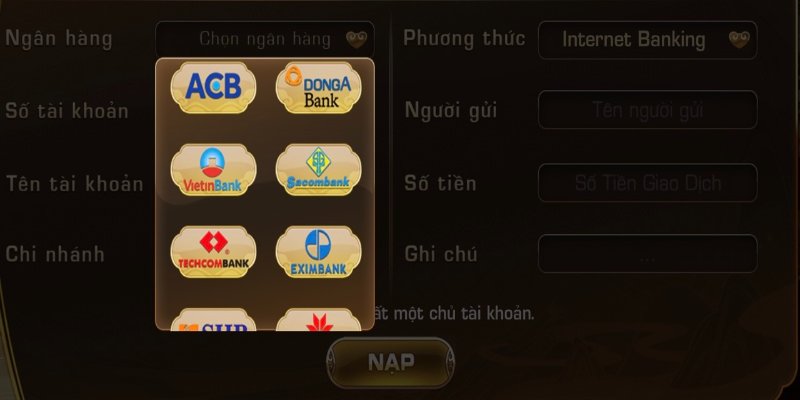 Nạp tiền Iwin68 qua ngân hàng được nhiều người lựa chọn nhất