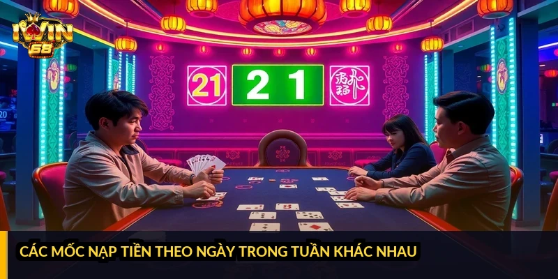 Các mốc nạp tiền theo ngày trong tuần khác nhau thế nào?